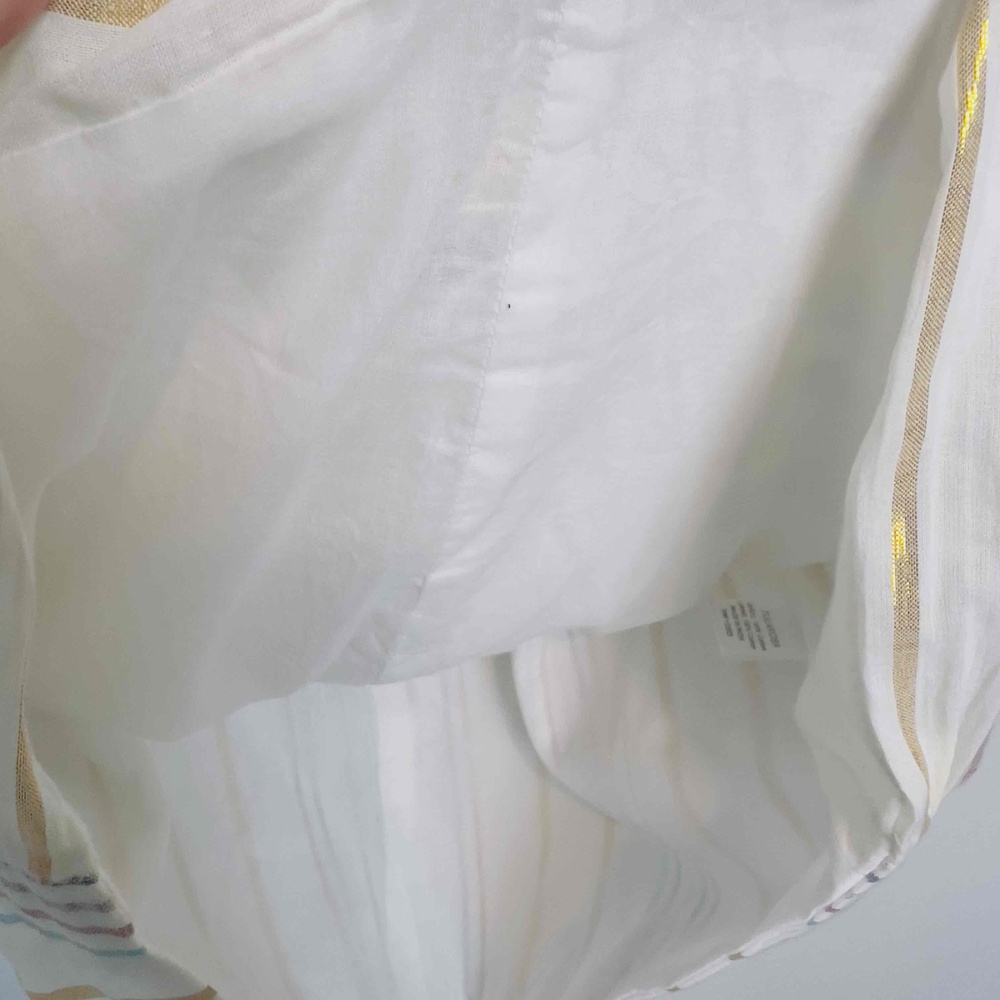 Tularosa Brittany‎ Dress in Marshmallow Ruched Ruffle Mini Cotton Size Medium - Picture 11 of 13